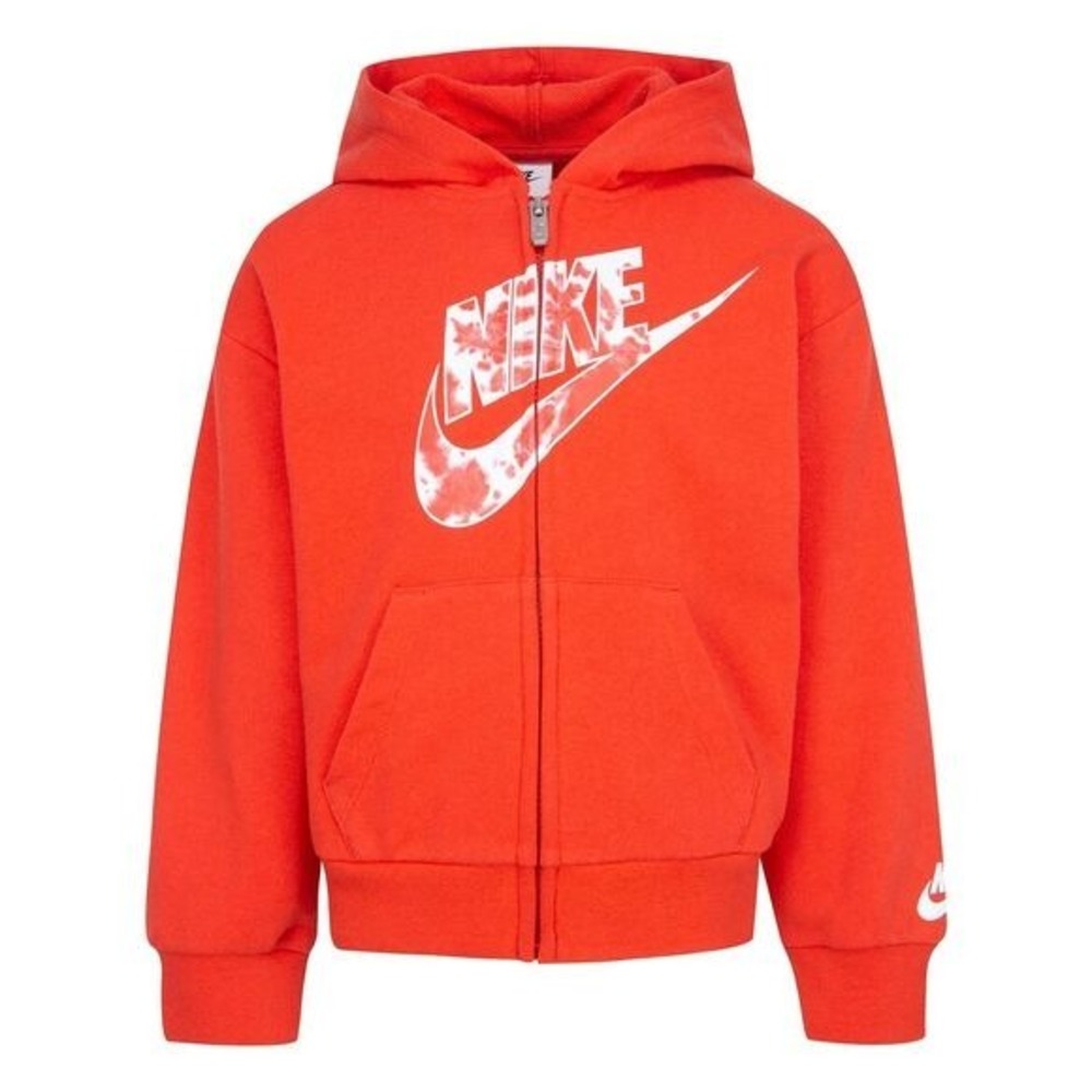 Nike‎ Girl's Full Zip Hoodie Split kangaroo pocketsLight Crimson 6X NWT